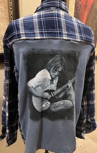 Vintage Blue/White Flannel Shirt Keith Urban
