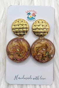 Image 3 of ROSE GOLD FLORAL DANGLES