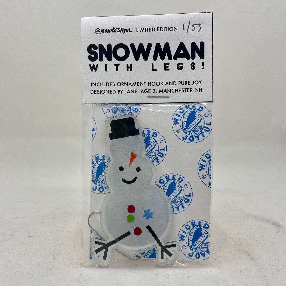 Snowman with Legs Ornament
