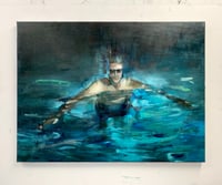 Image 2 of Painting / maleri / "Et øjeblik IV" / 60x80 cm