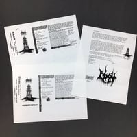 Image 1 of ABSU - 1991 Original “The Temples Of Offal” uncut j card (2 variants) + Original biography 1992