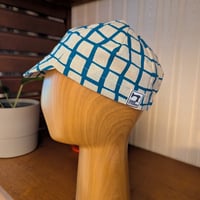 Image 1 of Cotton cycling cap - white squares