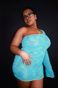 Image 1 of One Shoulder Knit Dress