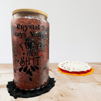 Image 3 of Crochet Spider Web Coasters: Spooky Halloween Drink Coasters, Set of 4