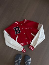 red varsity jacket (sz med) 