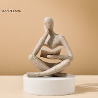 Image 2 of Bookshelf Decor Home Decor - Person Who is Thinking Abstract Thinker Sculpture Figurine Statue Resin