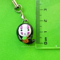 Image 4 of Halloween No Face - Polymer Clay Phone Charm