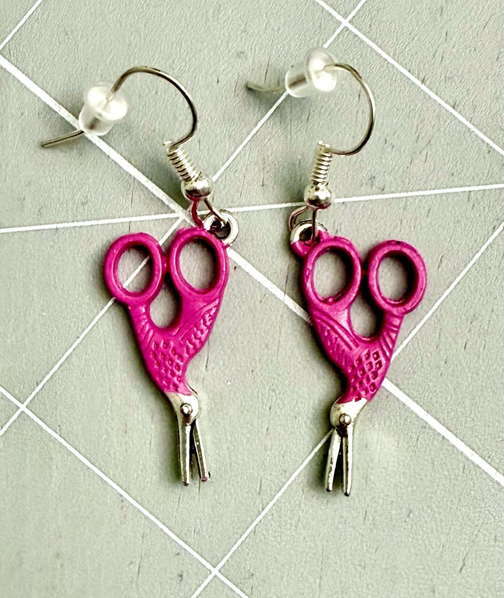 Image of Embroidery Scissors Earrings