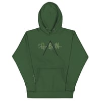 FOREST GREEN/WHITE/BLACK/GREEN EMBROIDERED HOODIE