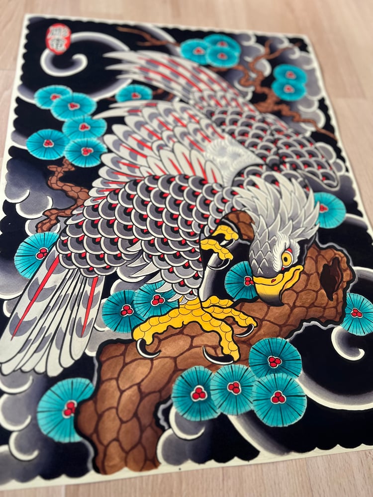 Image of Taka (hawk) original painting