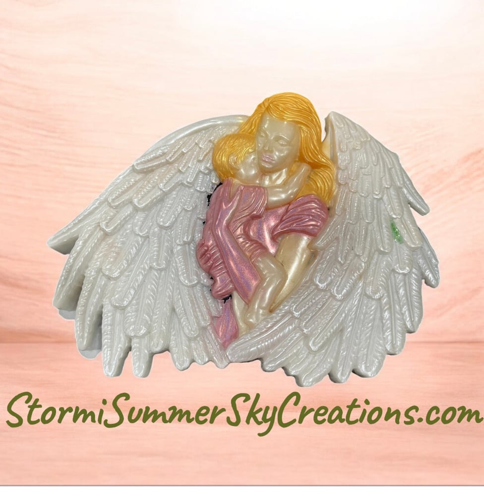Image of Mom and Daughter Angel Plaque