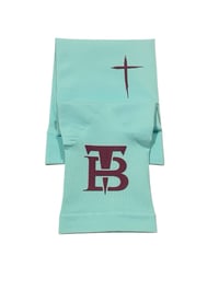 Image 1 of baby blue and purple logo sleeve