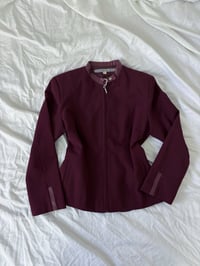 Image 1 of 00s Thin burgundy jacket // S