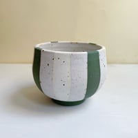 Image 1 of Circus Cup - Medium / White & MosGreen