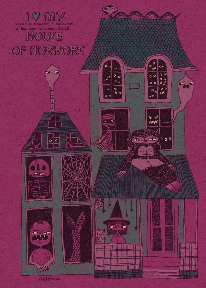 House of Horrors limited mini print