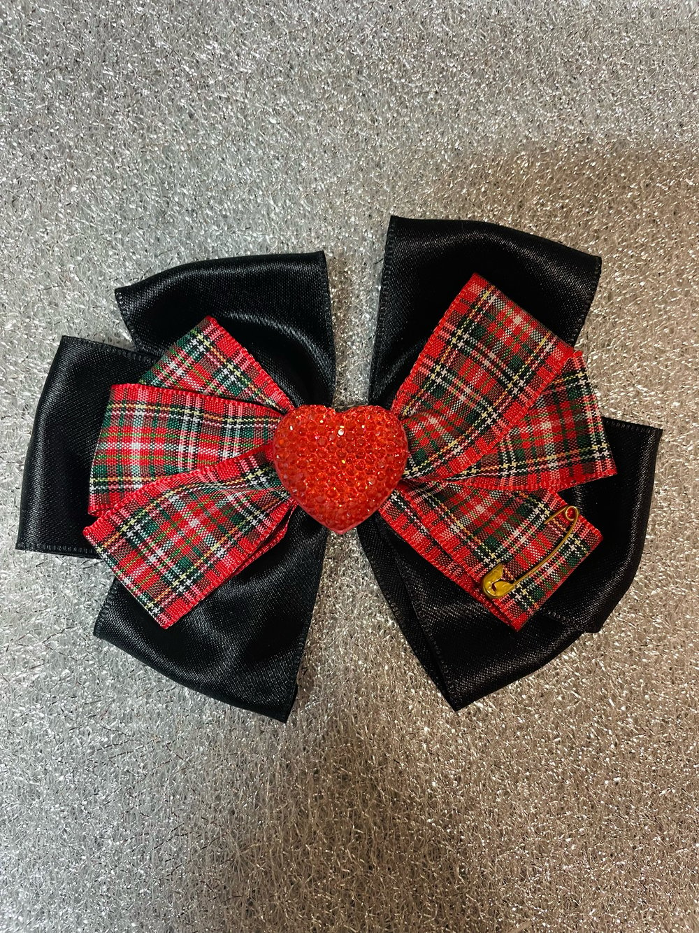 Satin plaid ribbon love