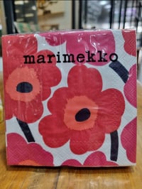 Image 1 of Marimekko Small Serviettes - red and dark pink