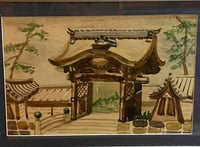 Image 3 of Folky Watercolour Temple Drawing