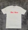 Mikal Monroe “Motivated by struggle” tee (white / pink)