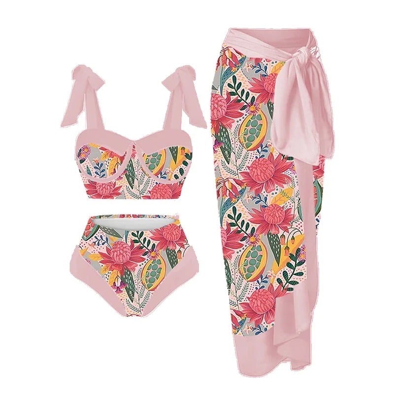 Swimming costume with store matching sarong