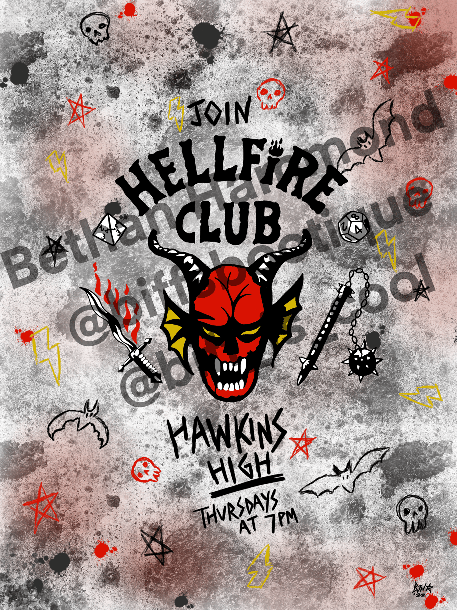 Hellfire Club Flyer Print (A4)