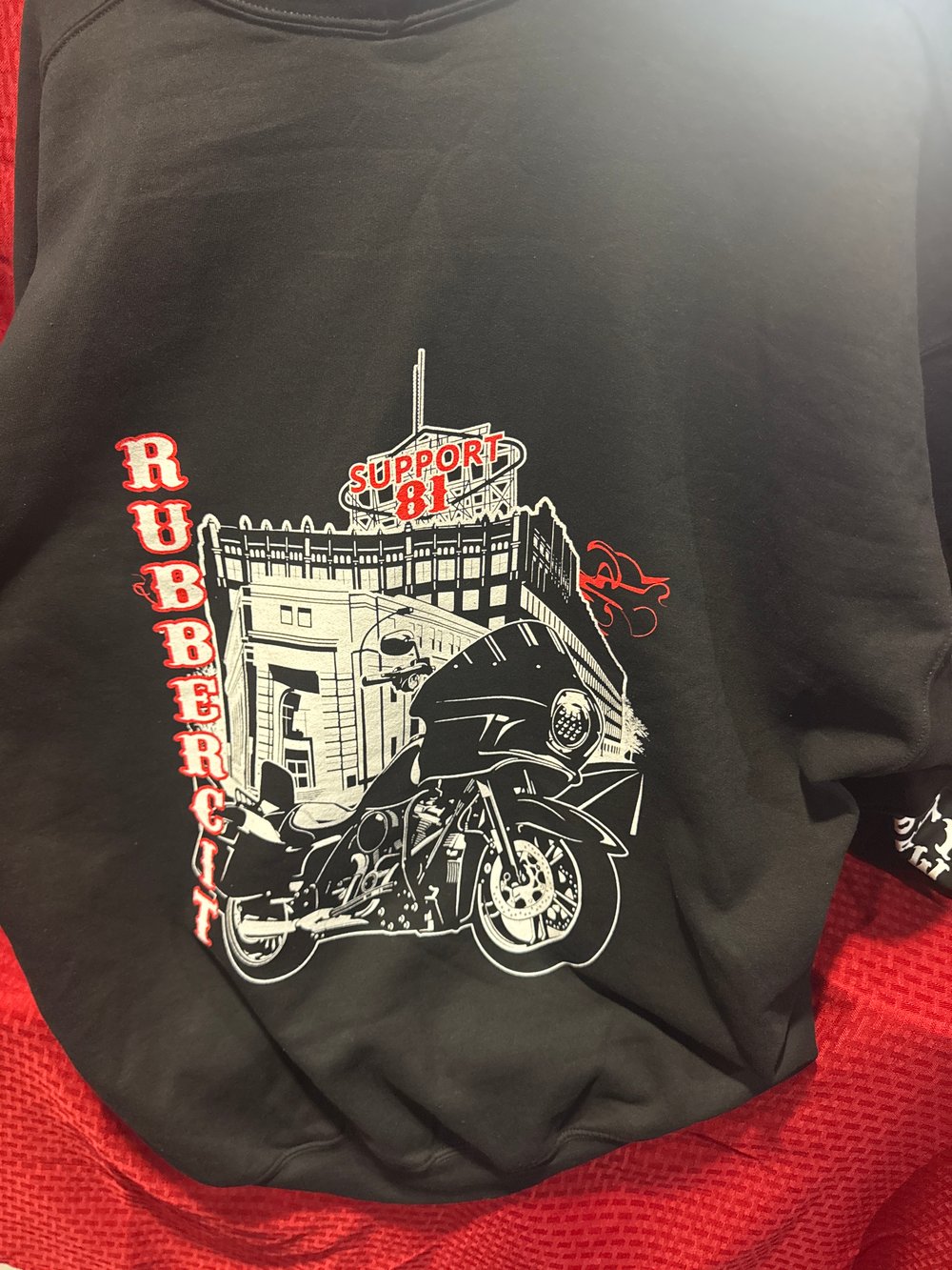 Black Rubber City Hoodie