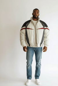 Image 1 of Puffer Light Beige Bomber 