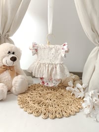 Image 1 of Photo prop | Newborn body-dress for photoshoot | Emily | floral | off white lace