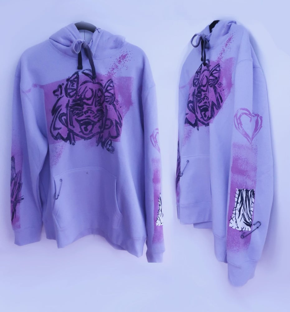 Image of Hand printed hoodie 