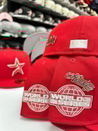 Image 2 of New Era 59Fifty Red WS05 with Houston 🤘pin included 