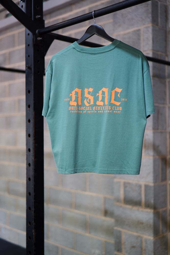 Image of ASAC GOTHIC BOX TEE / GREEN