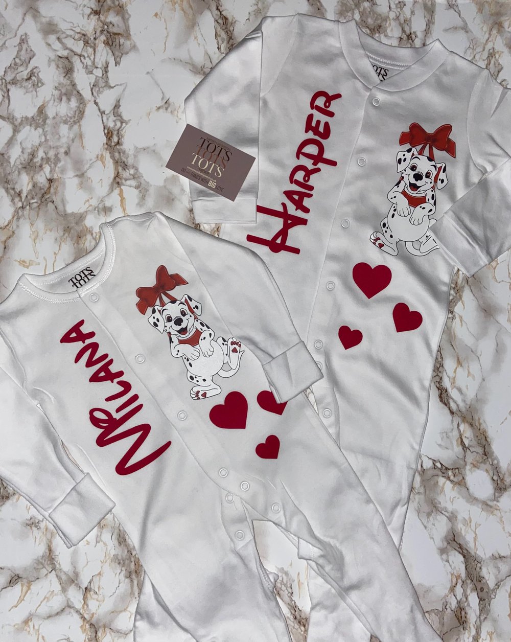 Dalmatian Bow Sleepsuit