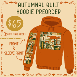 autumnal quilt hoodie *PREORDER*