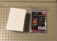 Image 1 of 100 ACEO Cards & Sleeves, Blank 140 lb Watercolor Paper 2.5 x 3.5 White Canson