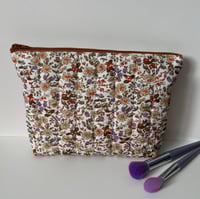 Image 1 of Autumn In The 90s Handmade Quilted Makeup Bag