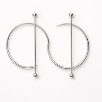Image 2 of Natalia Silver Hoop Earrings