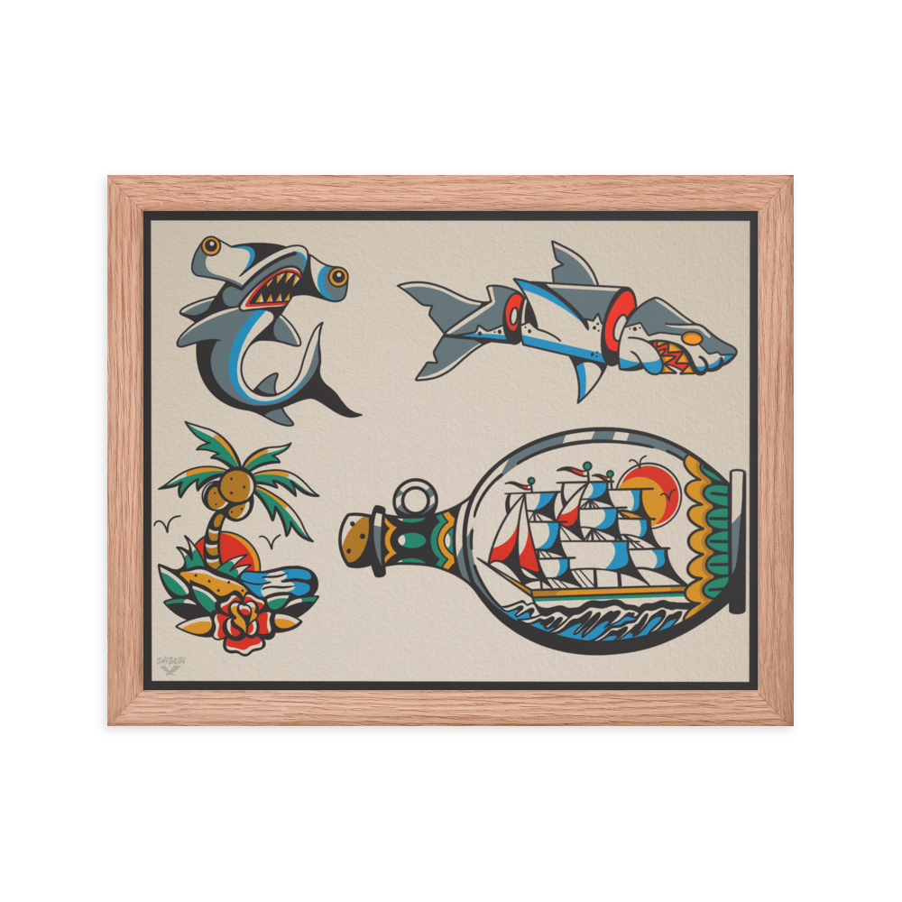 Image of Framed Nautical Flash