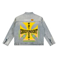 Image 2 of Denim Moto Jacket