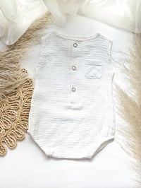 Image 1 of Baby boy bosysuit for photoshoot -12-18 months - Kian - off white