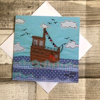 Fishing Boat Card