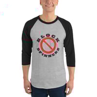 Image 2 of "No Block Spinners" 3/4 sleeve raglan shirt