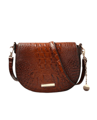 Image 2 of Brown crocodile cross over bag