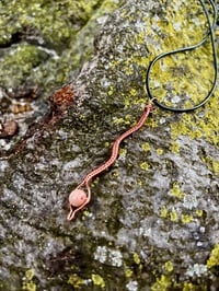 Image 2 of Rose Quartz Snake Pendant