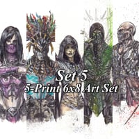 Image 1 of 5-Print Set Mortal Kombat 6x8 Signed Art Print Set 5