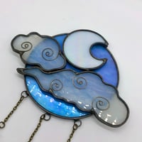 Image 3 of Iridescent Mid Blue Night Sky Suncatcher 