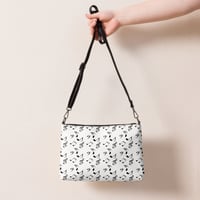 Image 2 of white music notes Crossbody bag