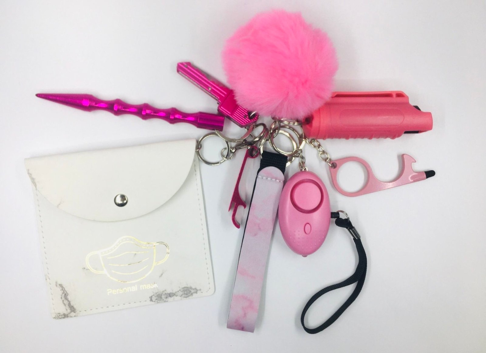 Pink Self Defense Keychain Pepperspray Bossy Beautique