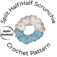Half & Half Scrunchie Crochet Pattern