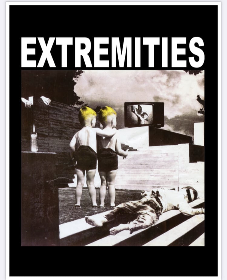 Image of Jesus on the TV Long Sleeve Black/White 