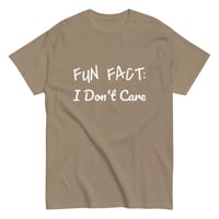 Image 1 of Unisex classic tee,  Fun Fact I Don’t Care Shirt | Funny Sarcastic Graphic Tee